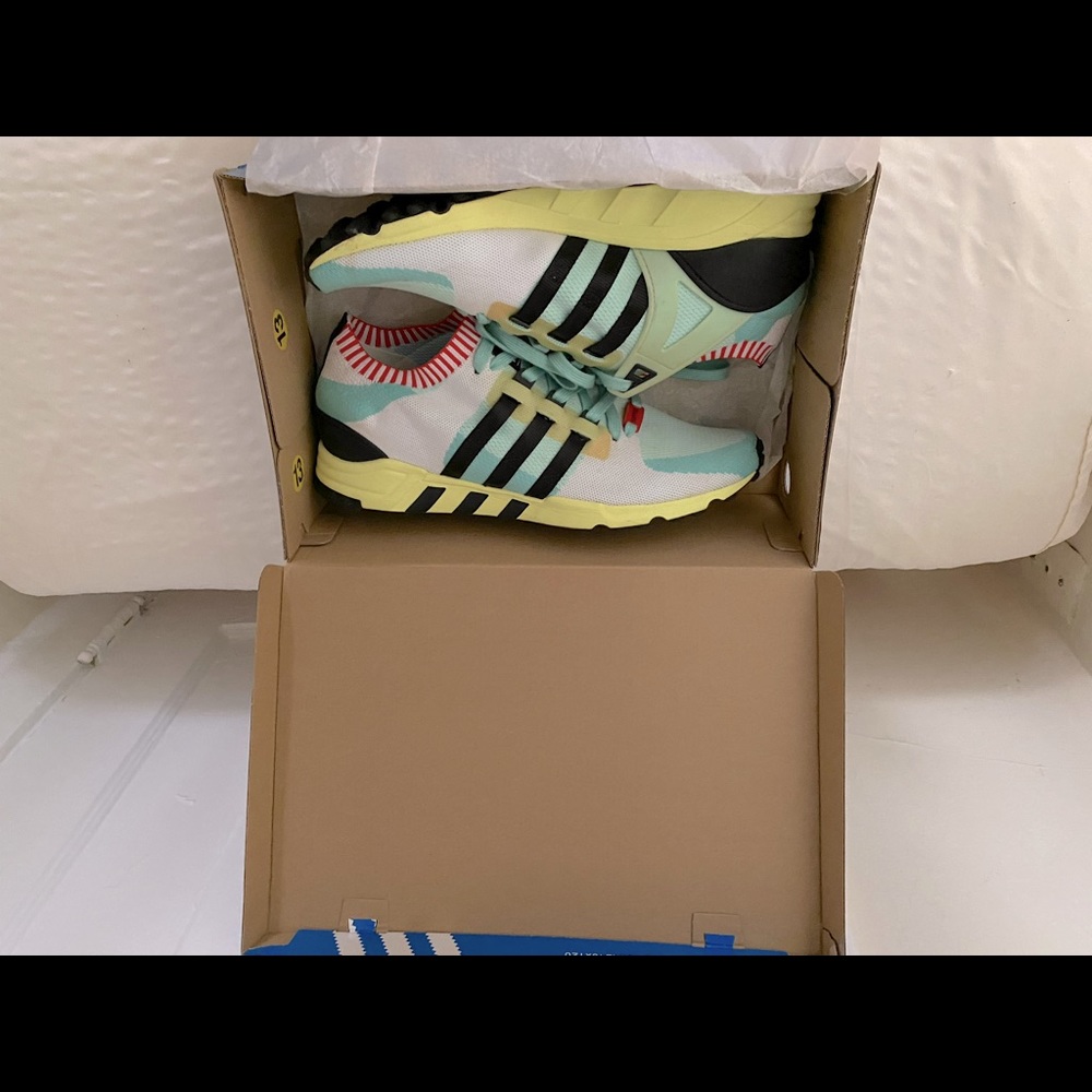 ADIDAS EQT Support 93 RF Frozen Green/Yellow sz 13
